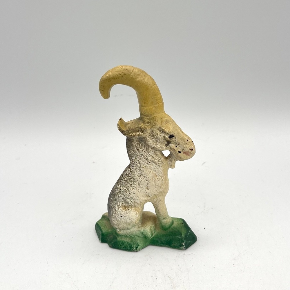 Vintage John Wright Cast Iron Billy Goat Figural Bottle Opener 1947‎